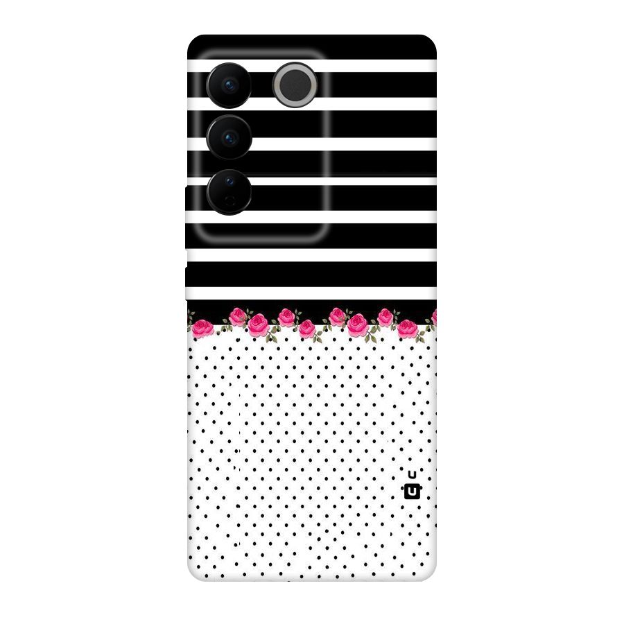 Classic Polka Stripes Original Polycarbonate Back Case for Vivo V27