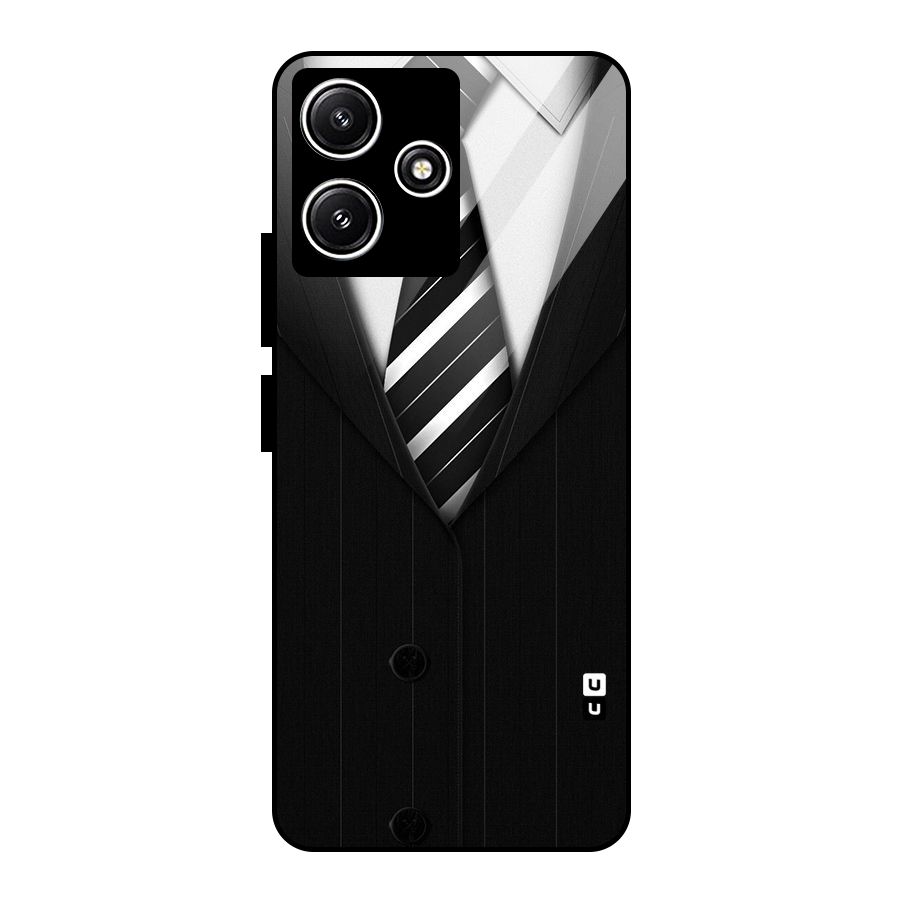 Classic Ready Suit Glass Back Case for Poco M6 Pro