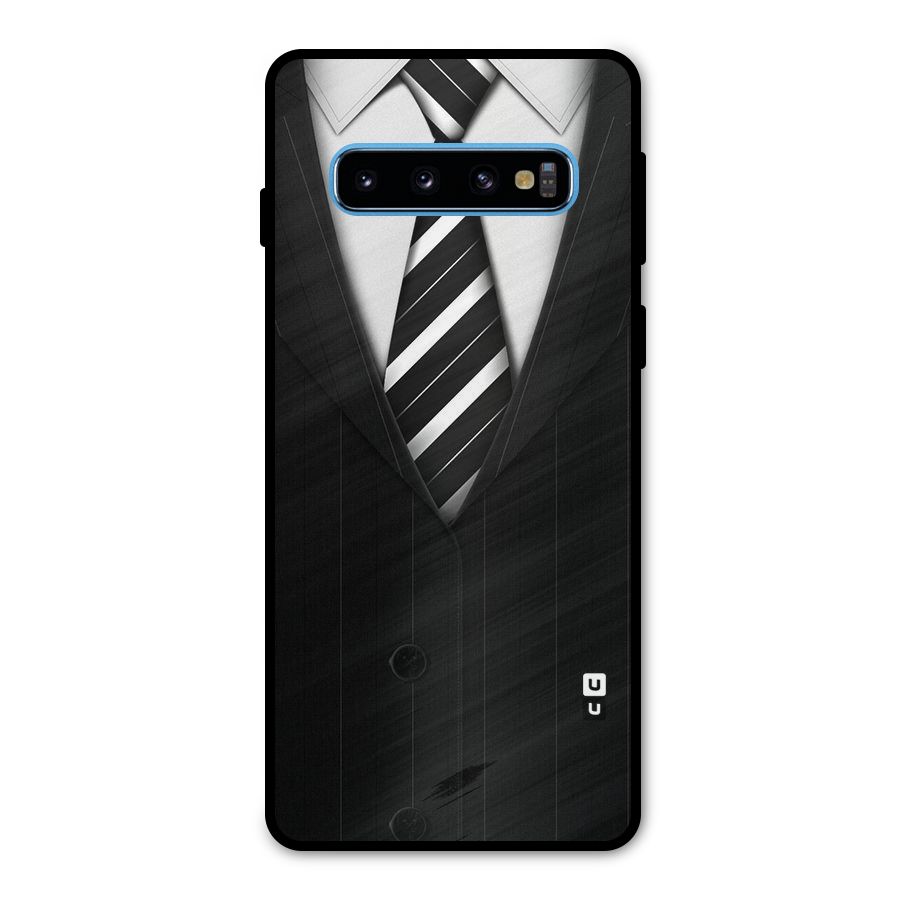 Classic Ready Suit Metal Back Case for Galaxy S10