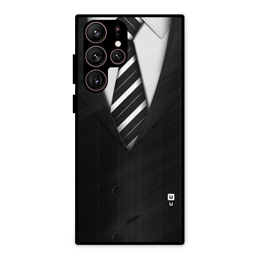 Classic Ready Suit Metal Back Case for Galaxy S22 Ultra 5G