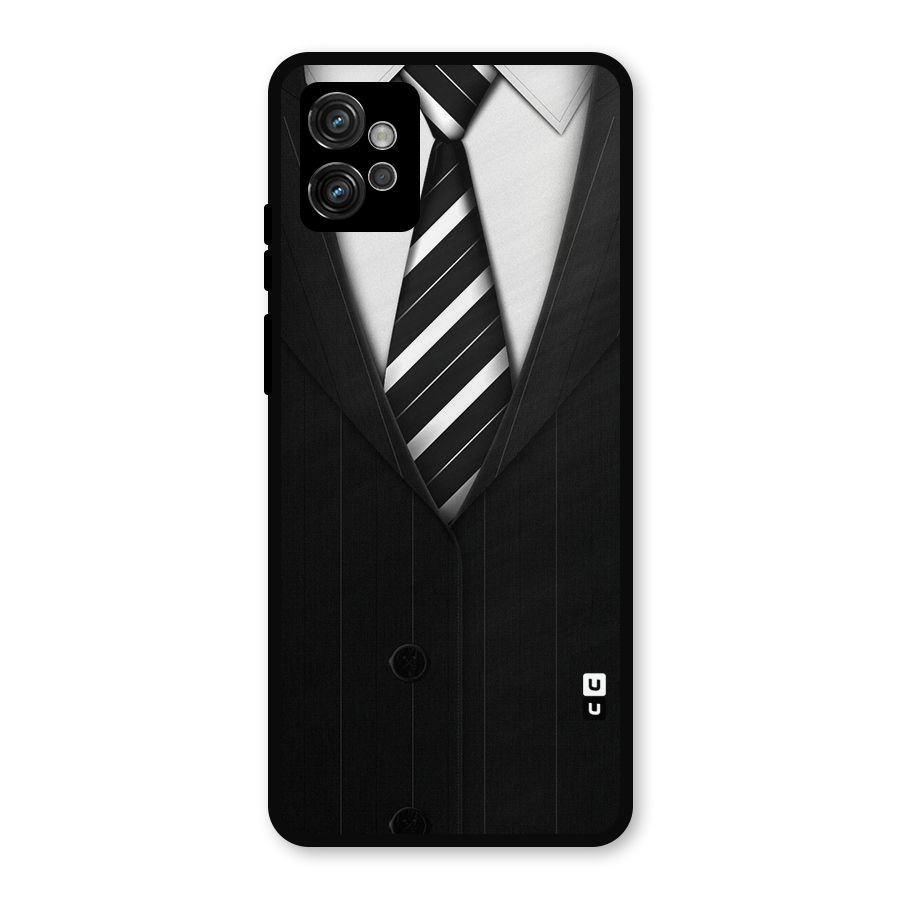 Classic Ready Suit Metal Back Case for Moto G32