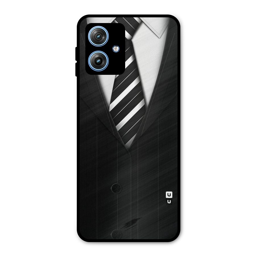 Classic Ready Suit Metal Back Case for Moto G54