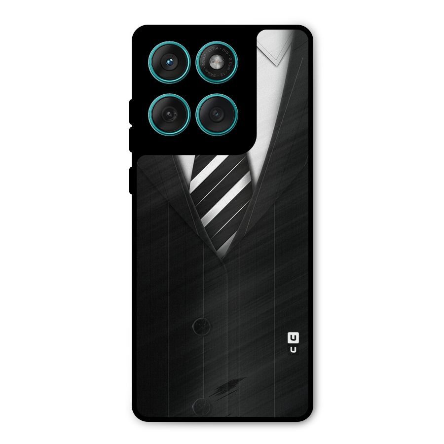 Classic Ready Suit Metal Back Case for Motorola Edge 60