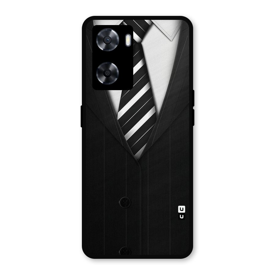 Classic Ready Suit Metal Back Case for Oppo A57 2022