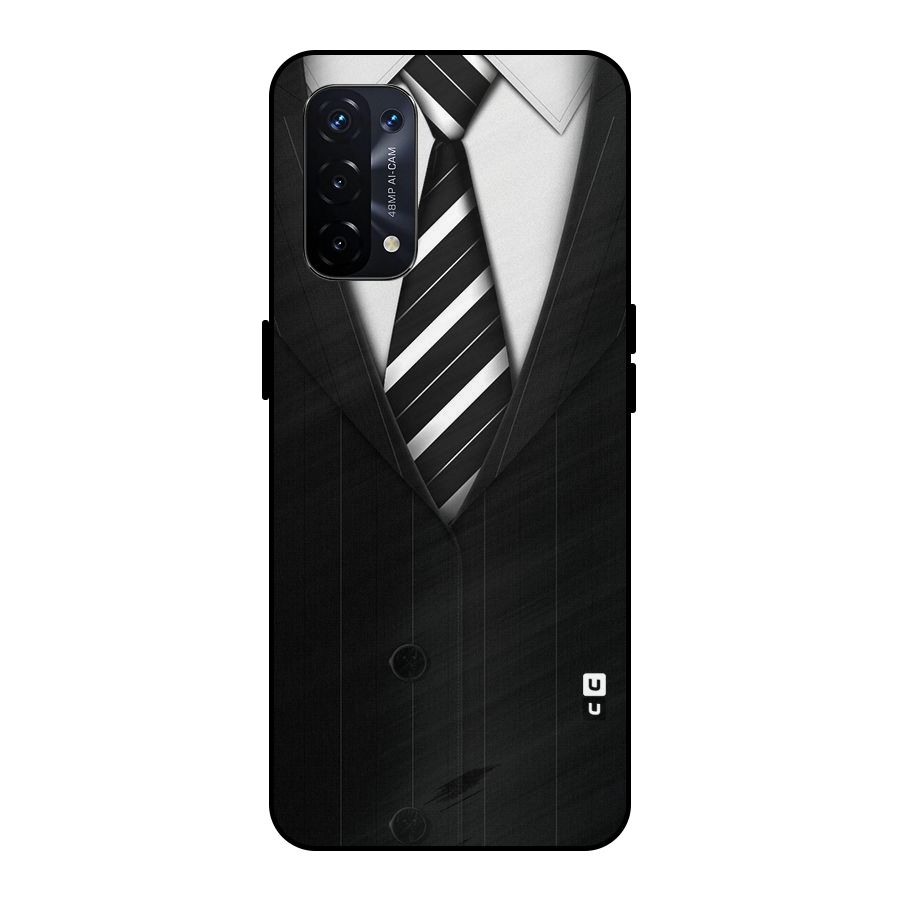 Classic Ready Suit Metal Back Case for Oppo A74 5G