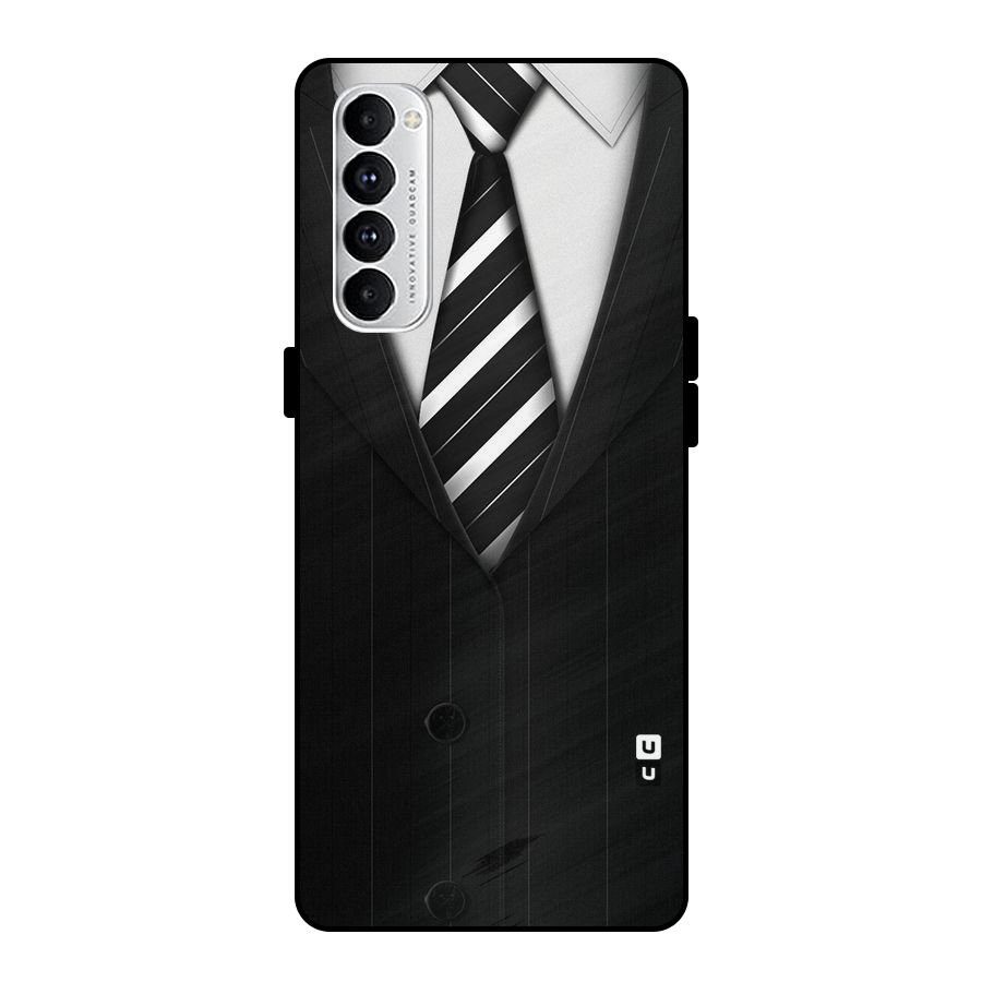 Classic Ready Suit Metal Back Case for Oppo Reno4 Pro