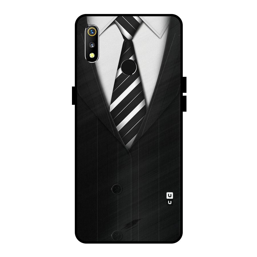 Classic Ready Suit Metal Back Case for Realme 3