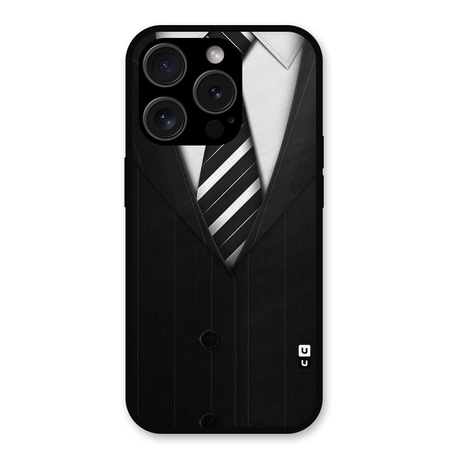 Classic Ready Suit Metal Back Case for iPhone 15 Pro