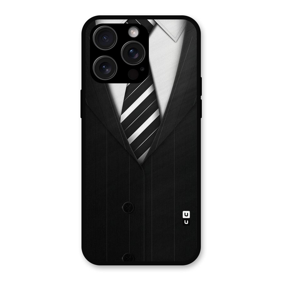 Classic Ready Suit Metal Back Case for iPhone 15 Pro Max