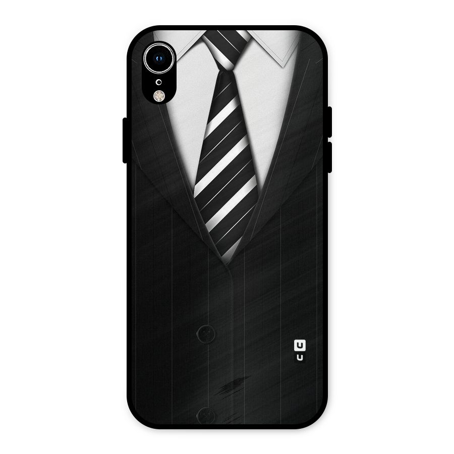 Classic Ready Suit Metal Back Case for iPhone XR