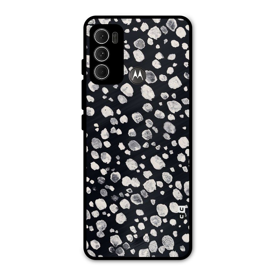 Classic Rocks Pattern Metal Back Case for Moto G60