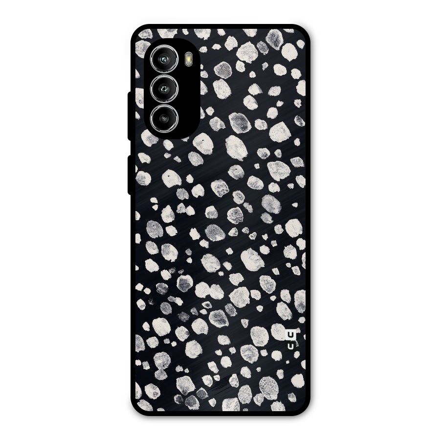 Classic Rocks Pattern Metal Back Case for Moto G82