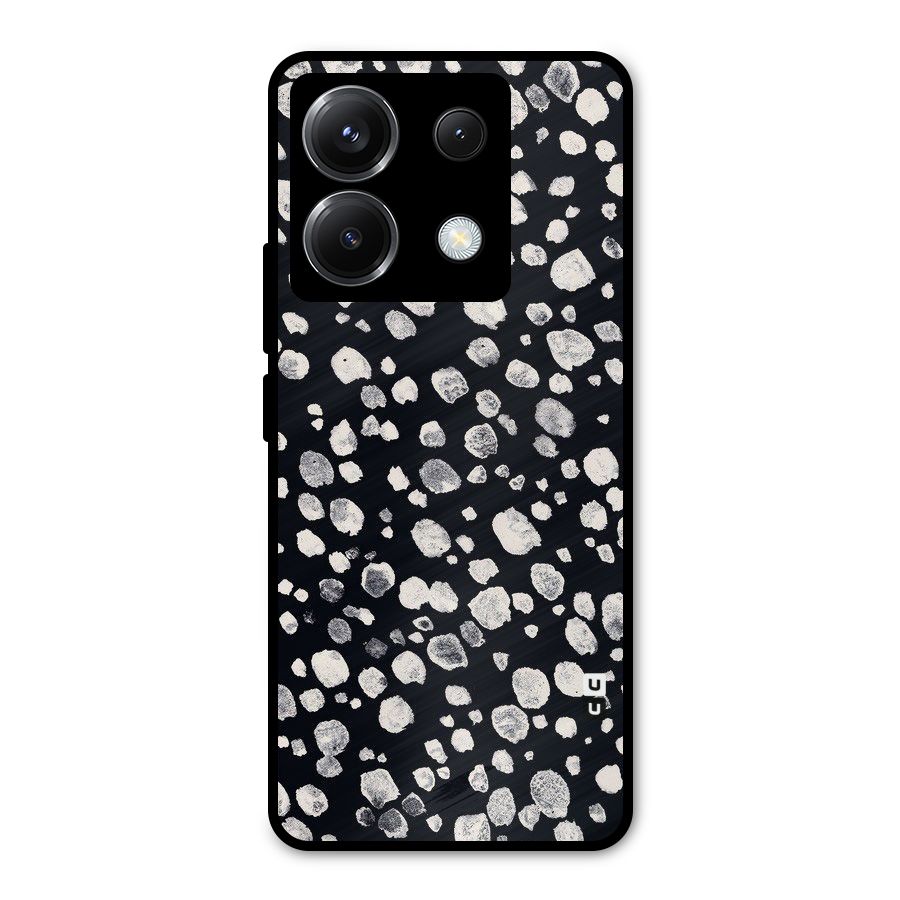 Classic Rocks Pattern Metal Back Case for Poco X6