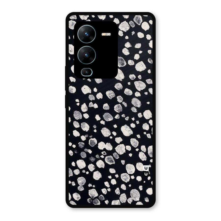 Classic Rocks Pattern Metal Back Case for Vivo V25 Pro