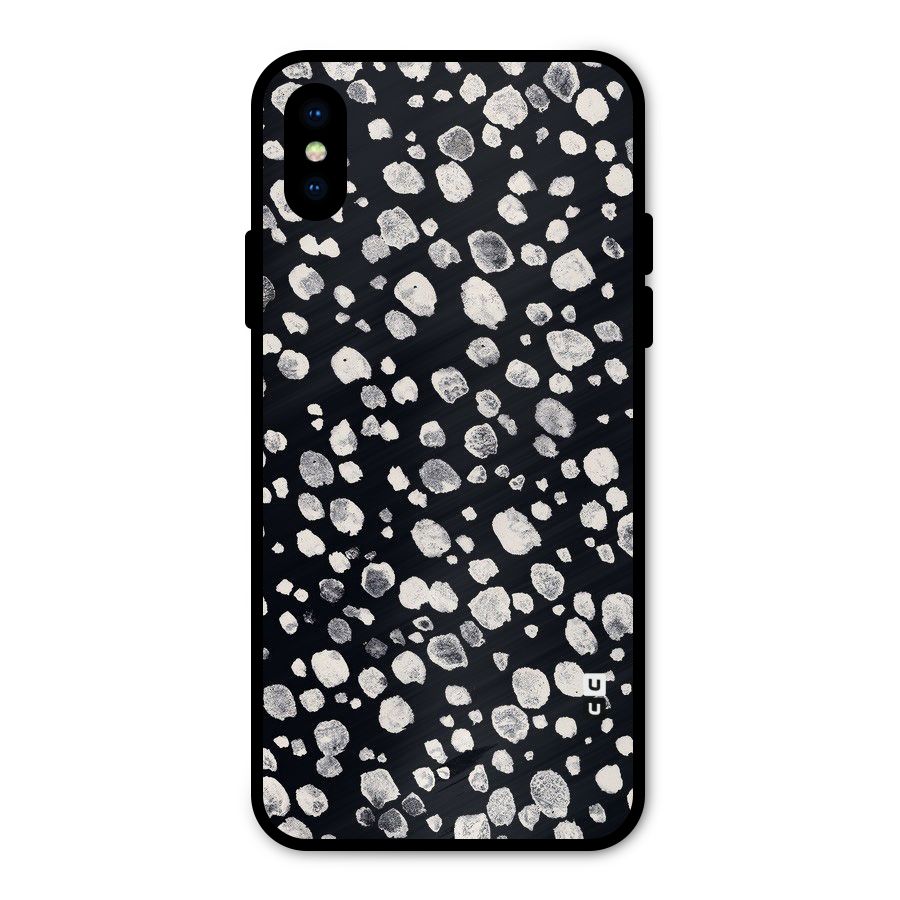 Classic Rocks Pattern Metal Back Case for iPhone XS