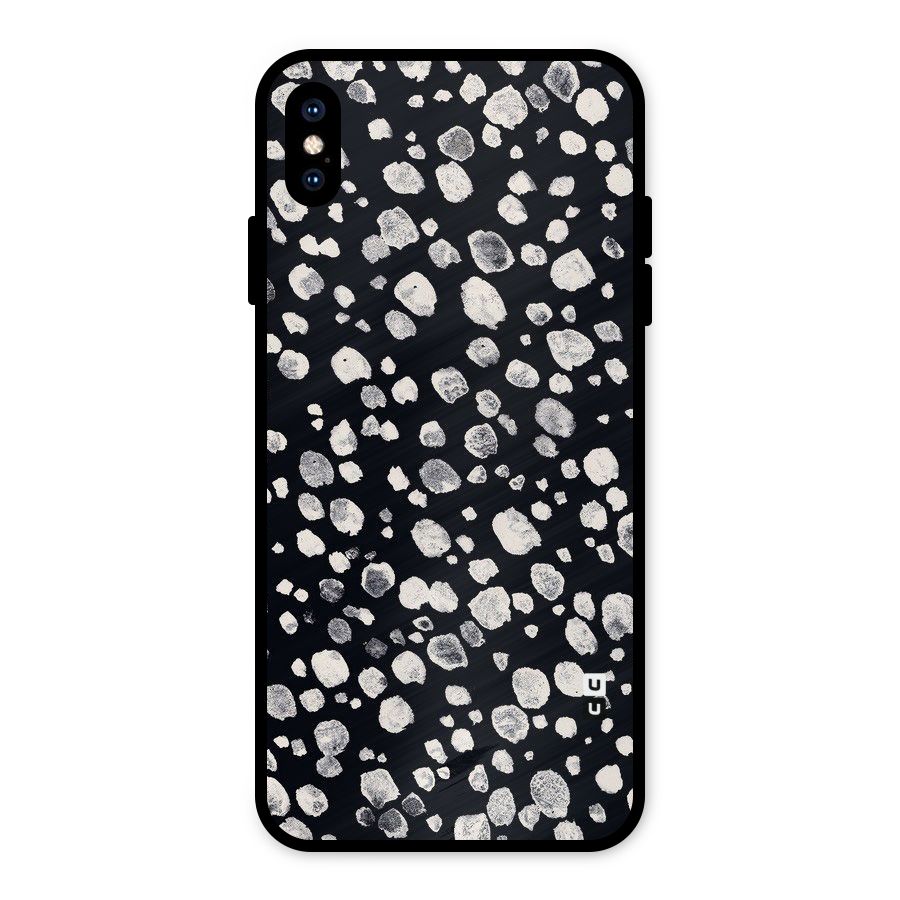 Classic Rocks Pattern Metal Back Case for iPhone XS Max