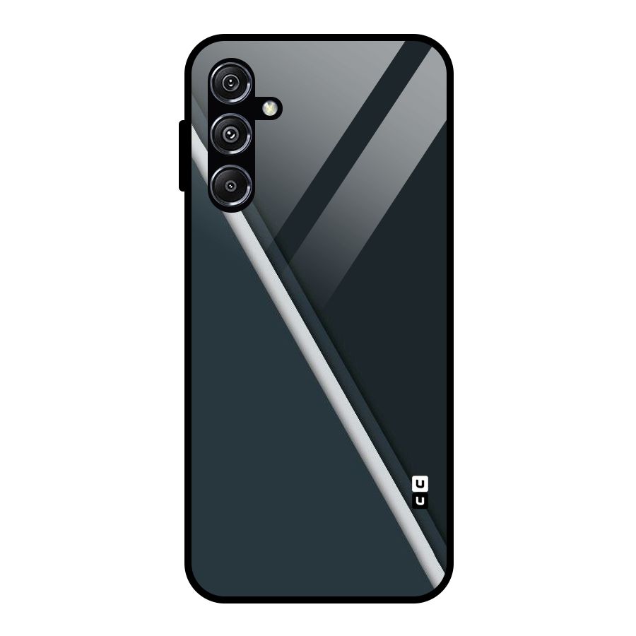 Classic Single Stripe Glass Back Case for Galaxy M34 5G