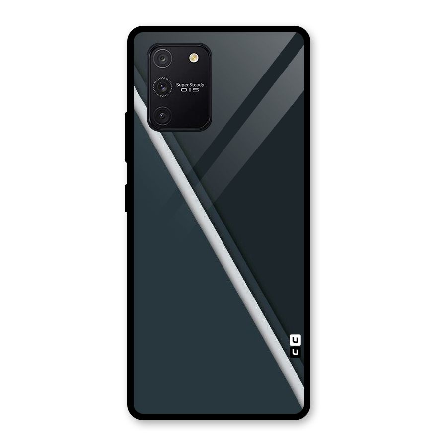 Classic Single Stripe Glass Back Case for Galaxy S10 Lite