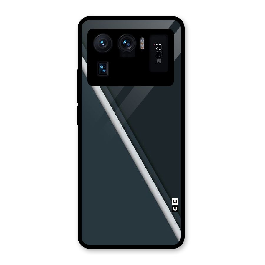 Classic Single Stripe Glass Back Case for Mi 11 Ultra