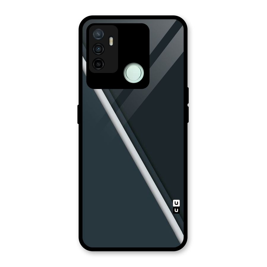 Classic Single Stripe Glass Back Case for Oppo A53