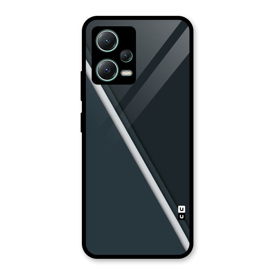 Classic Single Stripe Glass Back Case for Poco X5