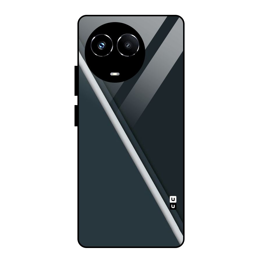 Classic Single Stripe Glass Back Case for Realme 11X