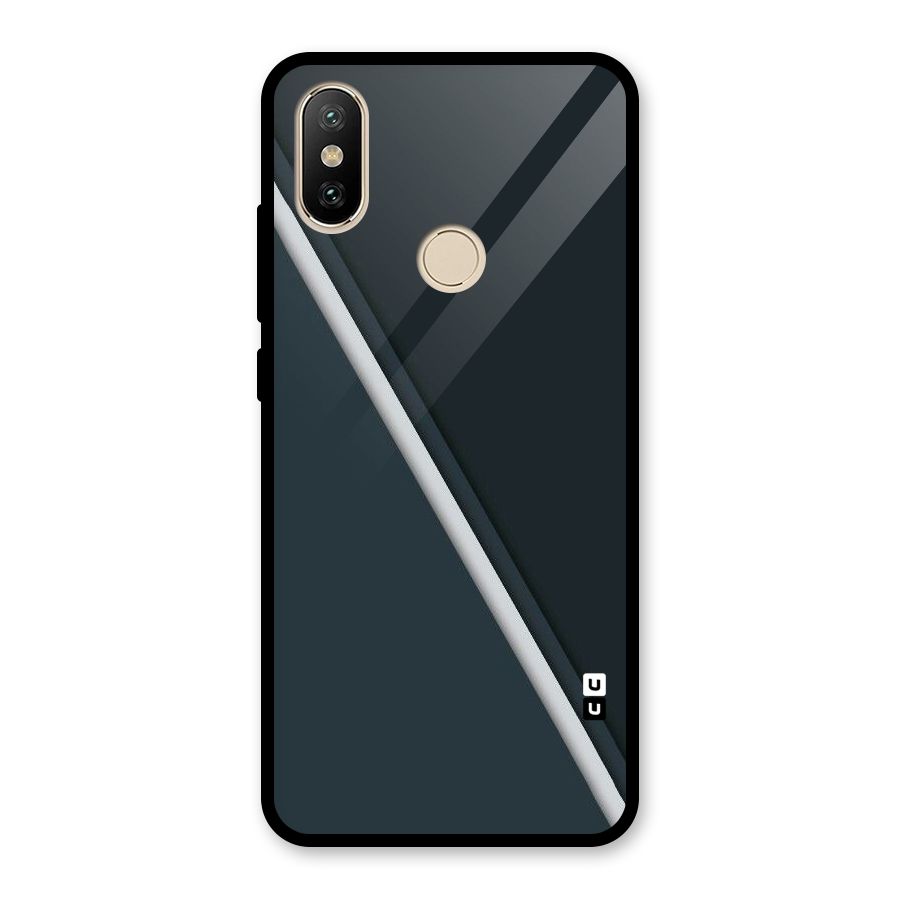 Classic Single Stripe Glass Back Case for Redmi A2