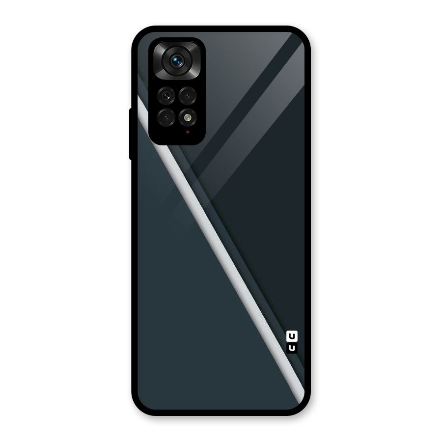 Classic Single Stripe Glass Back Case for Redmi Note 11S
