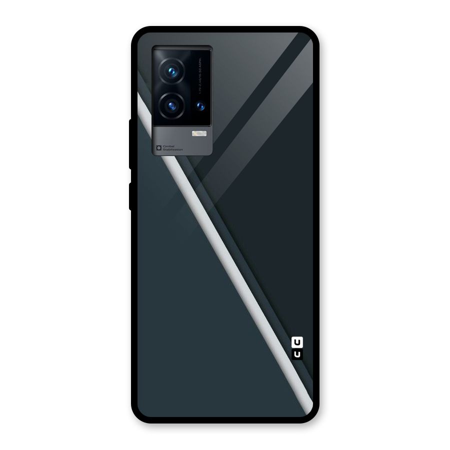 Classic Single Stripe Glass Back Case for iQOO 9 5G