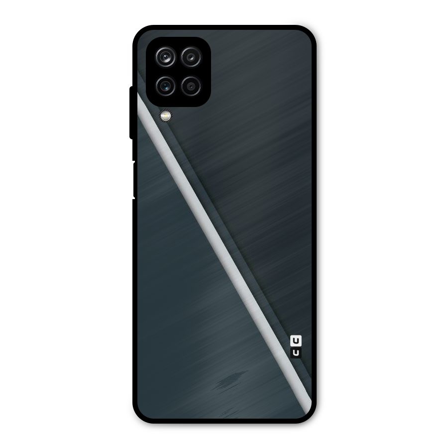 Classic Single Stripe Metal Back Case for Galaxy A12