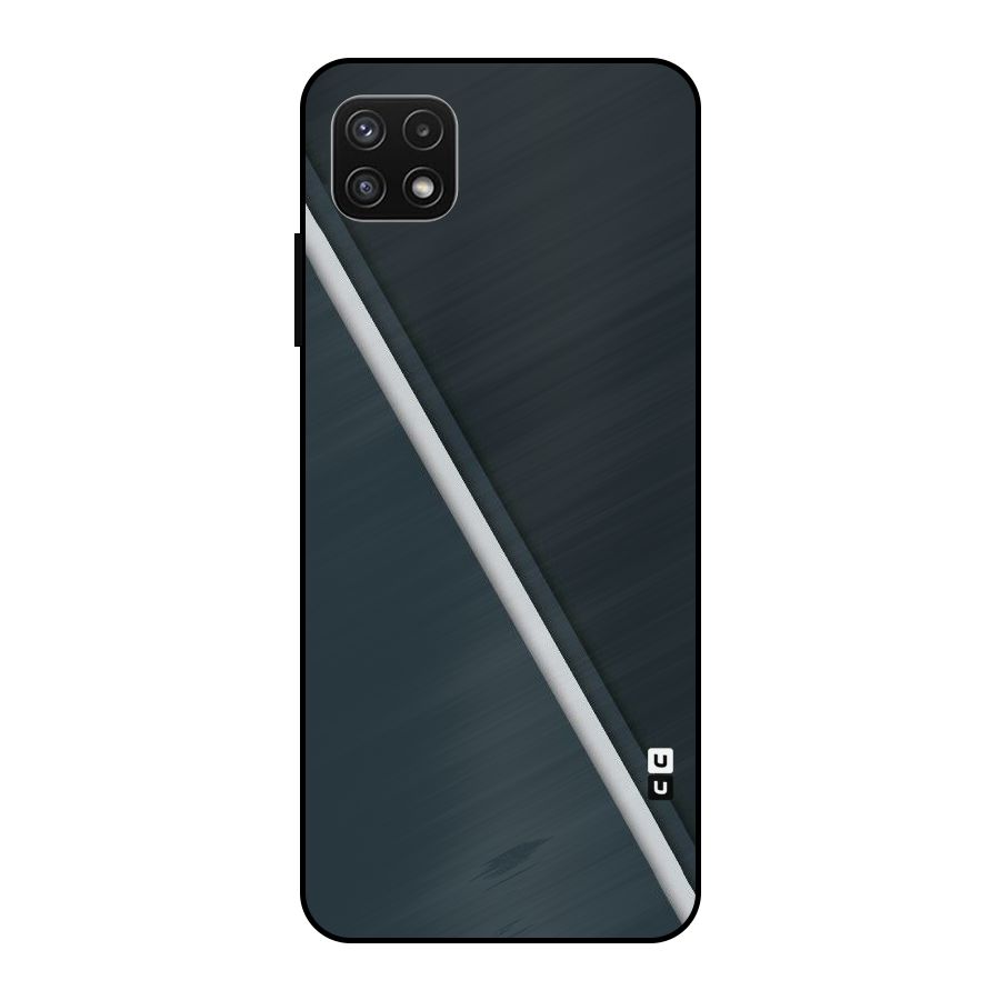 Classic Single Stripe Metal Back Case for Galaxy A22 5G