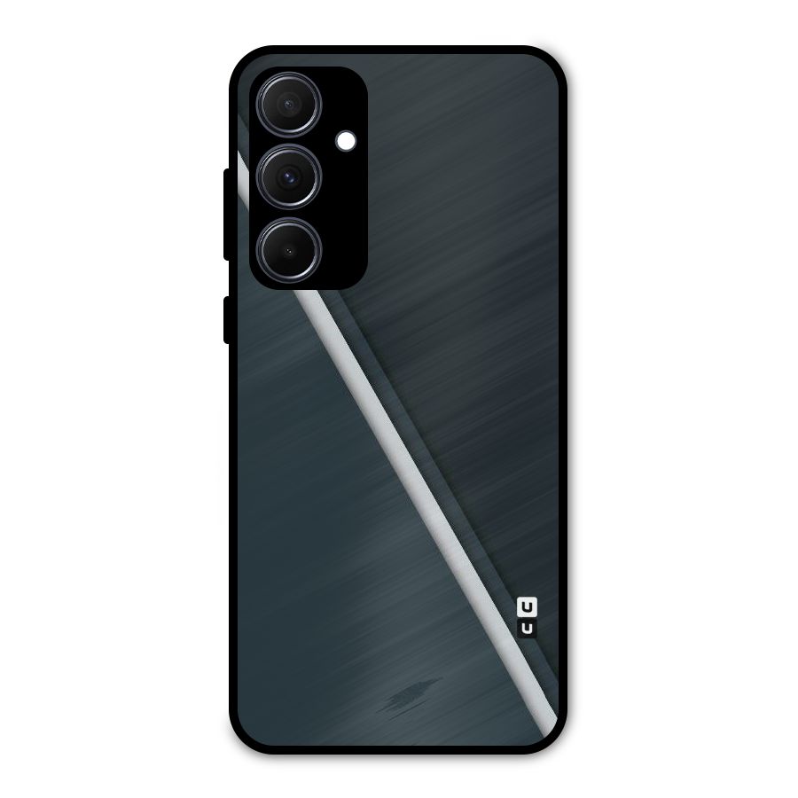 Classic Single Stripe Metal Back Case for Galaxy A35
