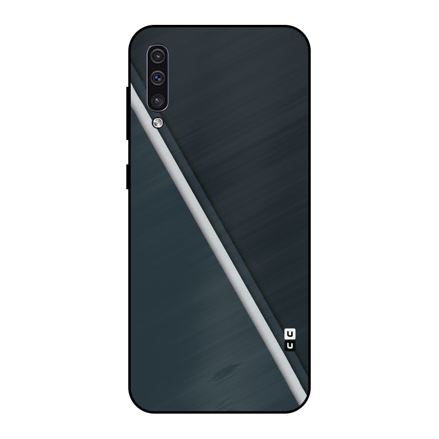 Classic Single Stripe Metal Back Case for Galaxy A50s