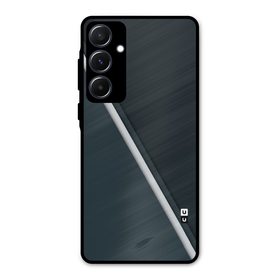 Classic Single Stripe Metal Back Case for Galaxy A55