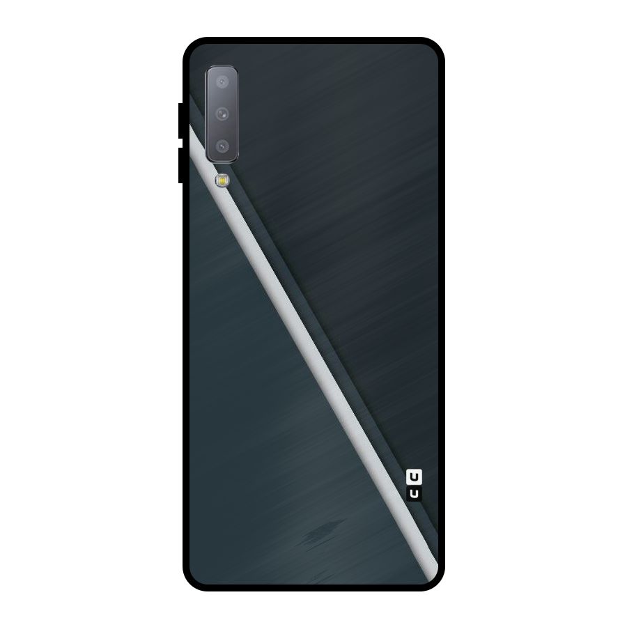 Classic Single Stripe Metal Back Case for Galaxy A7 (2018)