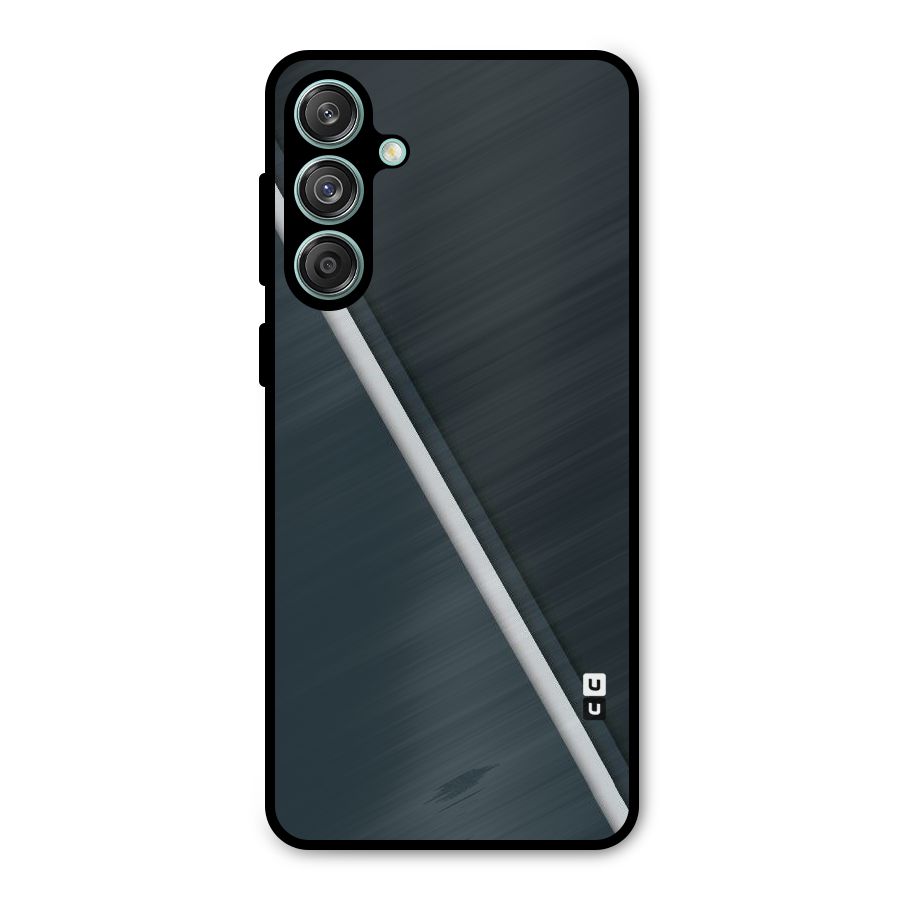 Classic Single Stripe Metal Back Case for Galaxy M55 5G