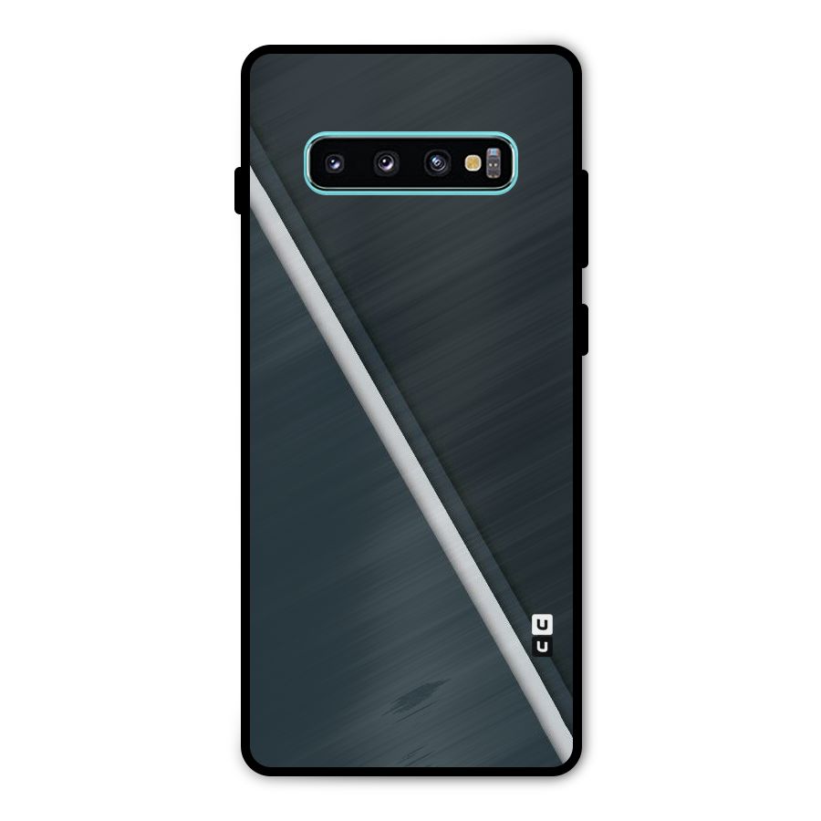 Classic Single Stripe Metal Back Case for Galaxy S10 Plus