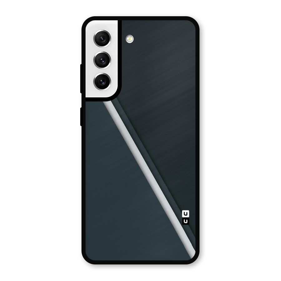 Classic Single Stripe Metal Back Case for Galaxy S21 FE 5G