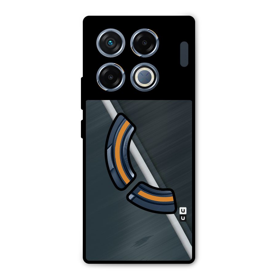Classic Single Stripe Metal Back Case for Infinix GT 20 Pro