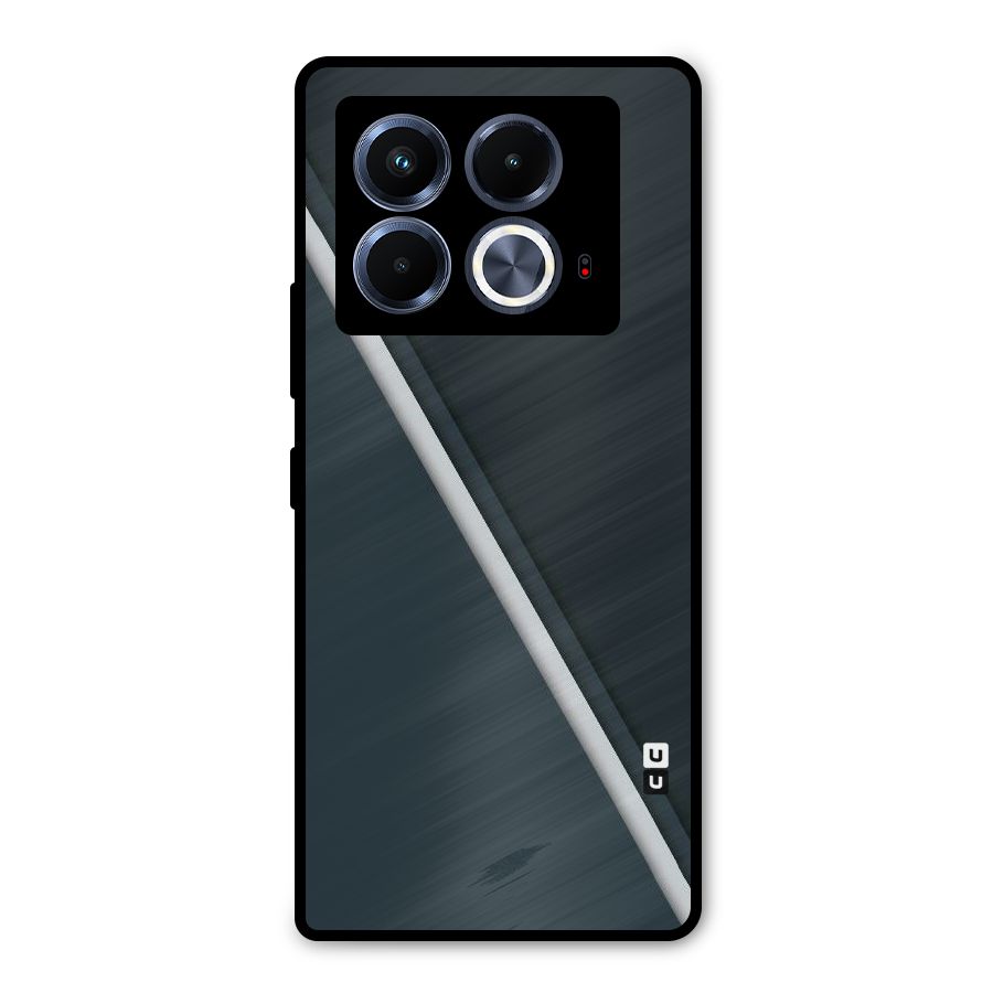 Classic Single Stripe Metal Back Case for Infinix Note 40 5G