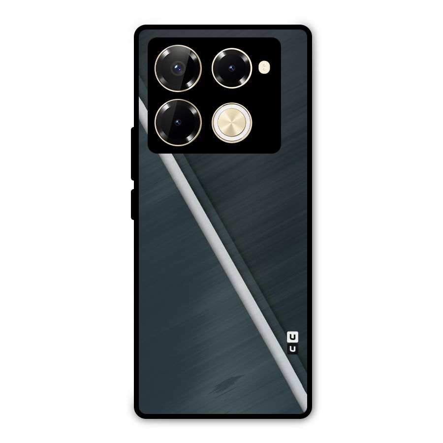 Classic Single Stripe Metal Back Case for Infinix Note 40 Pro Plus