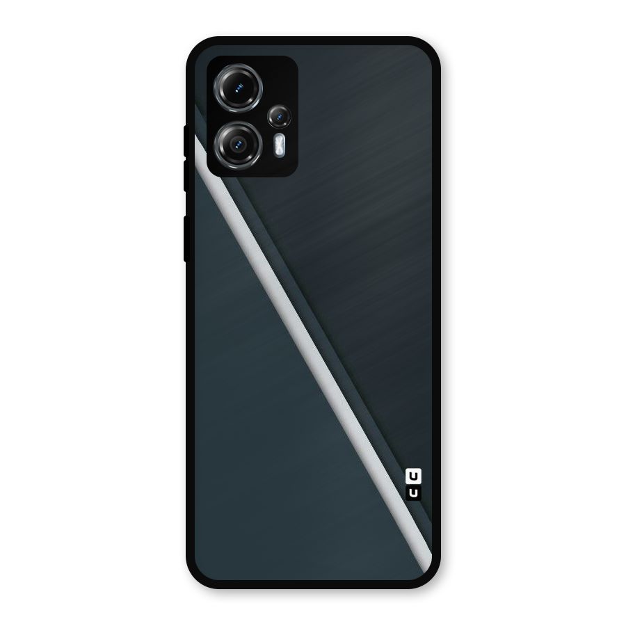 Classic Single Stripe Metal Back Case for Moto G13