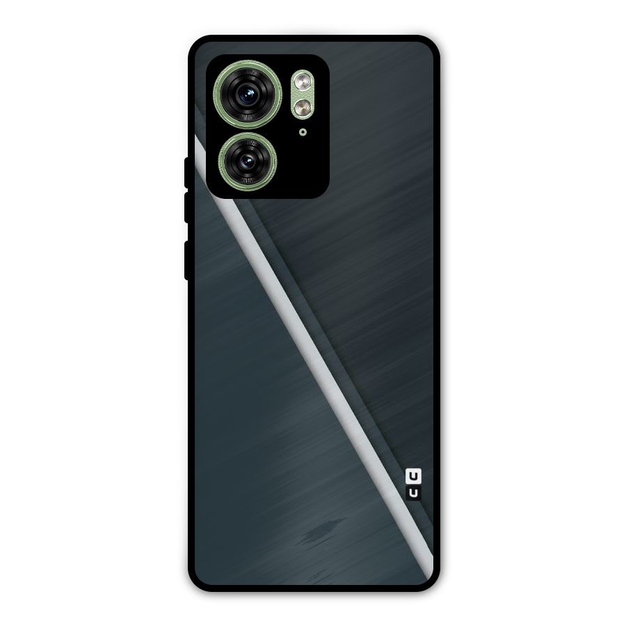 Classic Single Stripe Metal Back Case for Motorola Edge 40 5G
