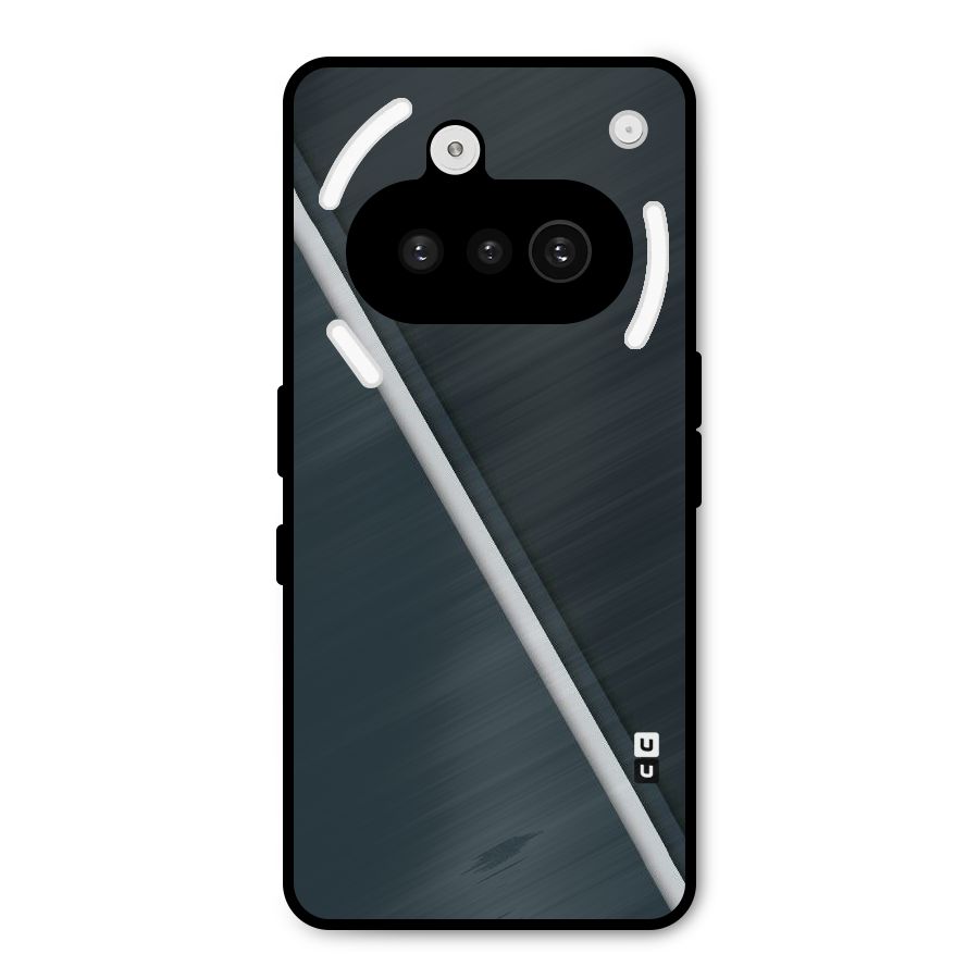 Classic Single Stripe Metal Back Case for Nothing Phone 3a