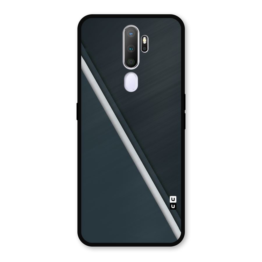 Classic Single Stripe Metal Back Case for Oppo A5 (2020)