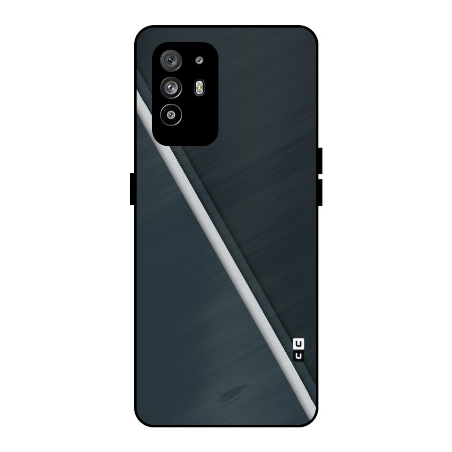 Classic Single Stripe Metal Back Case for Oppo F19 Pro Plus 5G