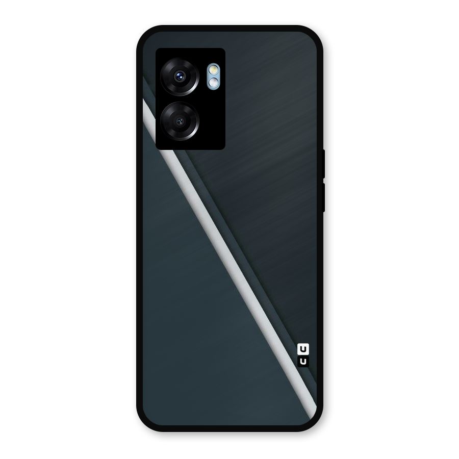 Classic Single Stripe Metal Back Case for Oppo K10 (5G)