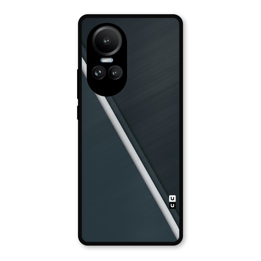 Classic Single Stripe Metal Back Case for Oppo Reno10 Pro