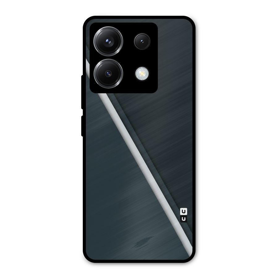 Classic Single Stripe Metal Back Case for Poco X6