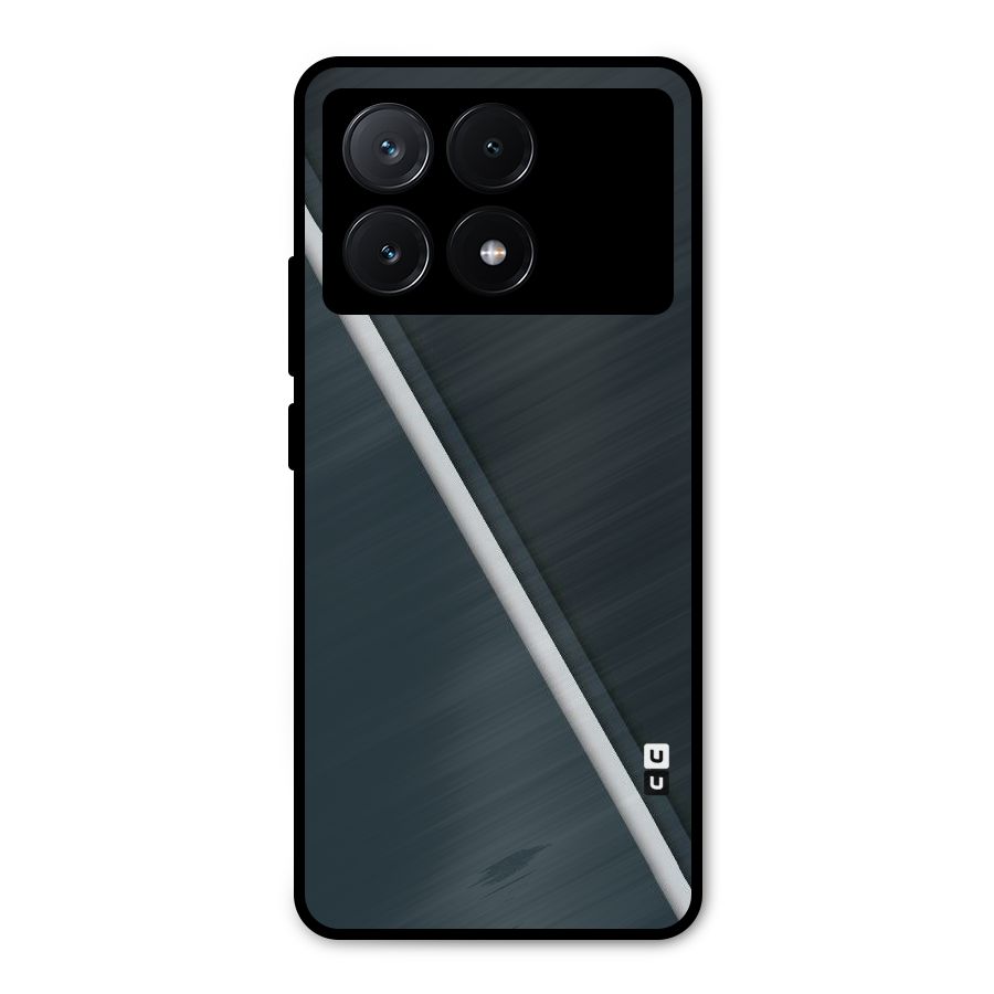 Classic Single Stripe Metal Back Case for Poco X6 Pro